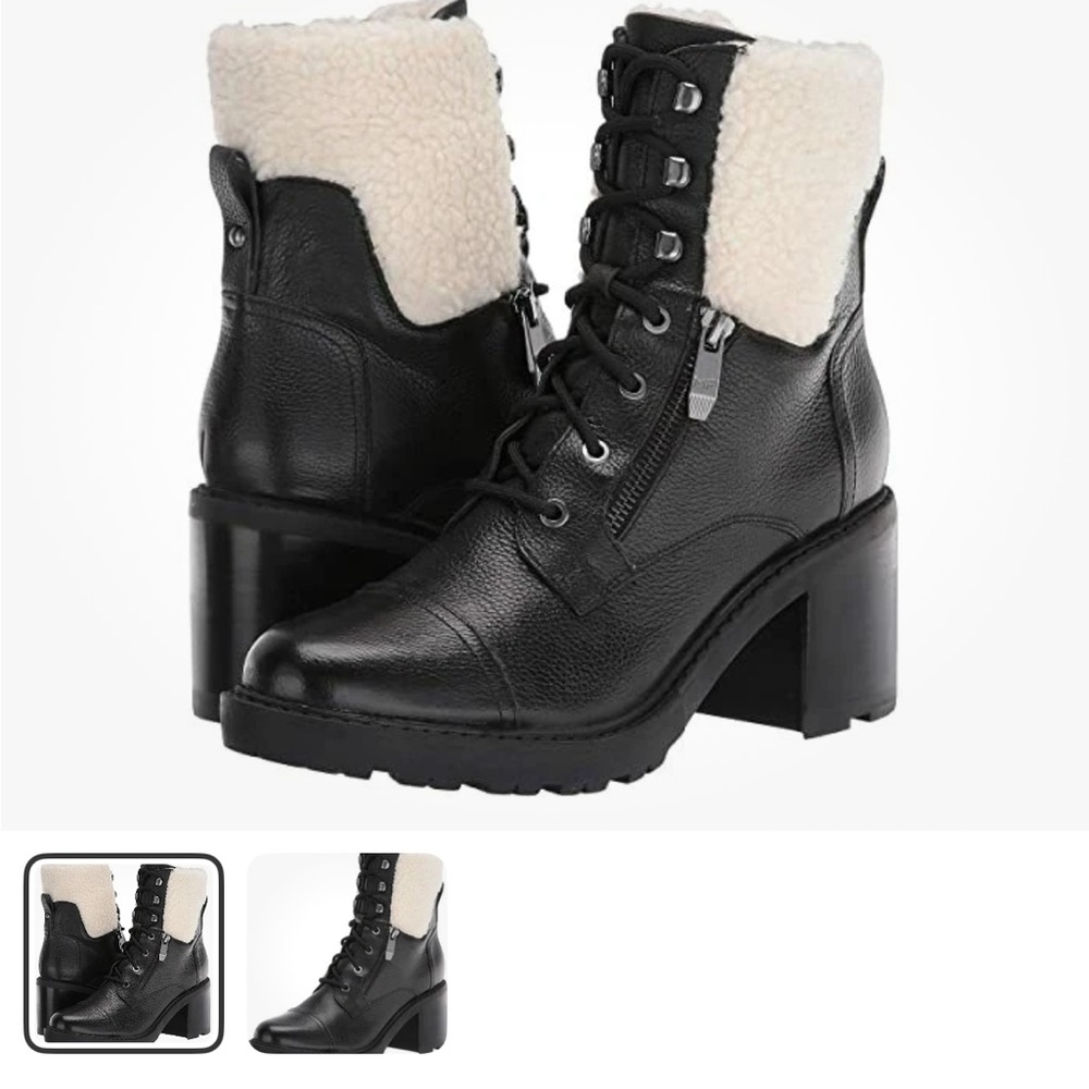 Marc Fisher Women's Lace-Up Heeled Booties Black 8.5M